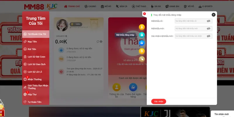 Đổi Mật Khẩu MM88 – Hướng Dẫn Từ A-Z Cho Mọi Thành Viên 4 Đổi Mật Khẩu MM88 – Hướng Dẫn Từ A-Z Cho Mọi Thành Viên