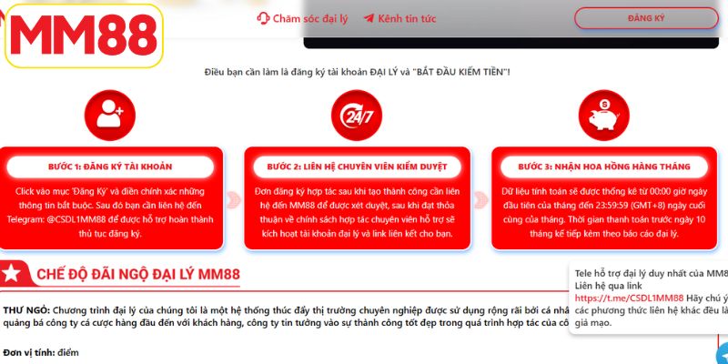 Hướng dẫn cách trở thành đại lý MM88 nhanh nhất